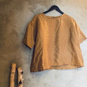 Linen wrinkle summer oversized shirt